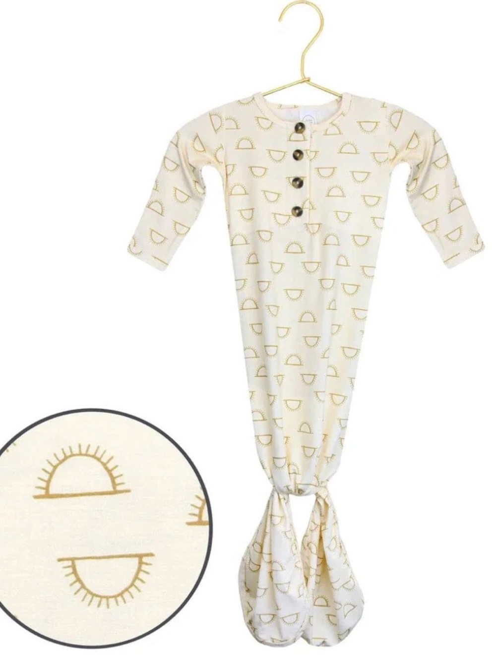 Lou Lou & Company Golden Sun Knotted Gown in Cream